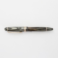 Montblanc Meisterstück 142 grau-gestreiftes Zelluloid Füllhalter flex 14C F Goldfeder 1953 Vintage