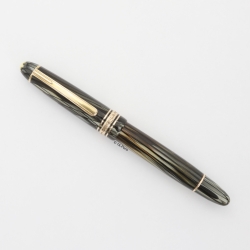 Montblanc Masterpiece 142 grey-striped Celluloid Fountain Pen flex 14C F Gold-nib 1953 Vintage