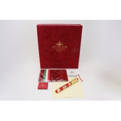 Ancora First Man in Space Red Limited Edition 88 Fountain pen 18K M Gold-nib Box Papers MINT