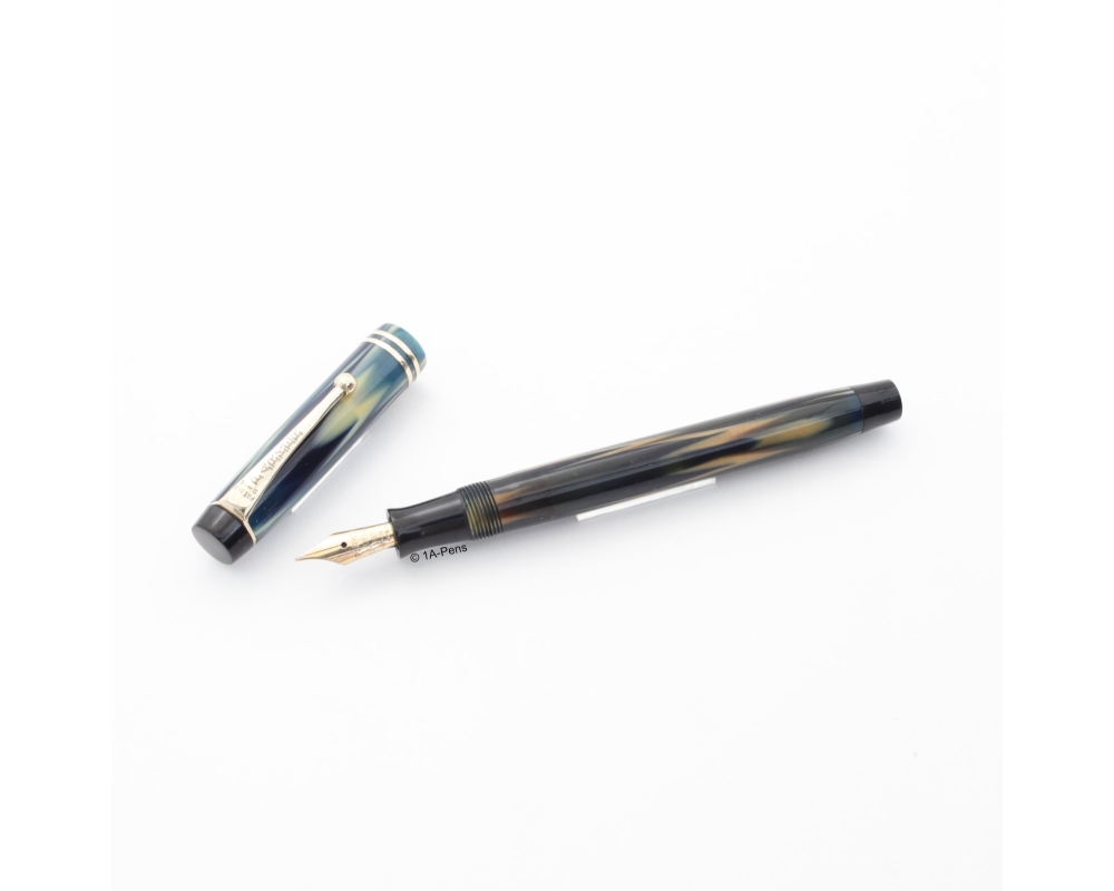 Parker Duofold Streamline True Blue Special 14K F Goldfeder Vintage