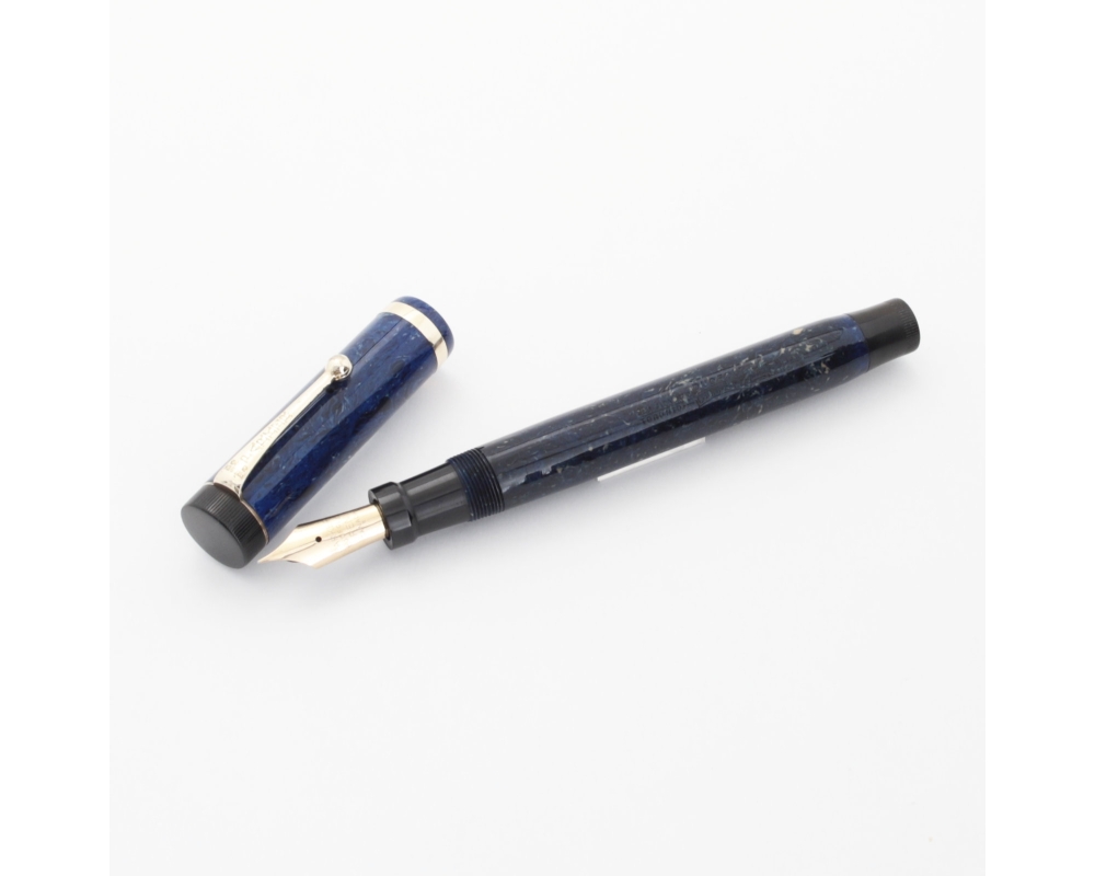 Parker Duofold Senior Lapis-Blau Flattop 14K EF Goldfeder Kanada 1935 Vintage