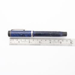 Parker Duofold Senior Lapis-Blau Flattop 14K EF Goldfeder Kanada 1935 Vintage