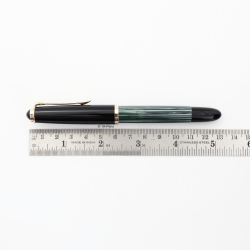 Pelikan 400NN Grün-gestreift 14C OB Goldfeder Kolbenfüller 1957 Vintage