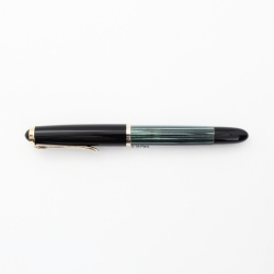 Pelikan 400NN Grün-gestreift 14C OB Goldfeder Kolbenfüller 1957 Vintage