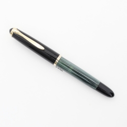Pelikan 400NN Grün-gestreift 14C OB Goldfeder Kolbenfüller 1957 Vintage