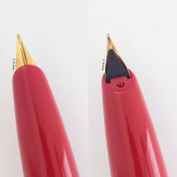 Montblanc Monte Rosa 41P Rot Patronenfüllhalter vergoldete F Feder Vintage
