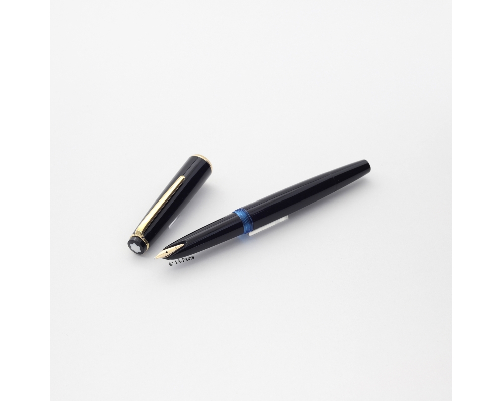 Montblanc 34 Kolbenfüllhalter Schwarz 14C M Intarsia Goldfeder Vintage