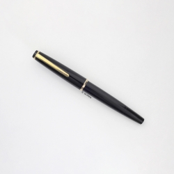 Montblanc 34 Kolbenfüllhalter Schwarz 14C M Intarsia Goldfeder Vintage