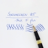Soennecken 105 Black silver-lined Celluloid Piston-filler flex 14K F Gold-nib Vintage