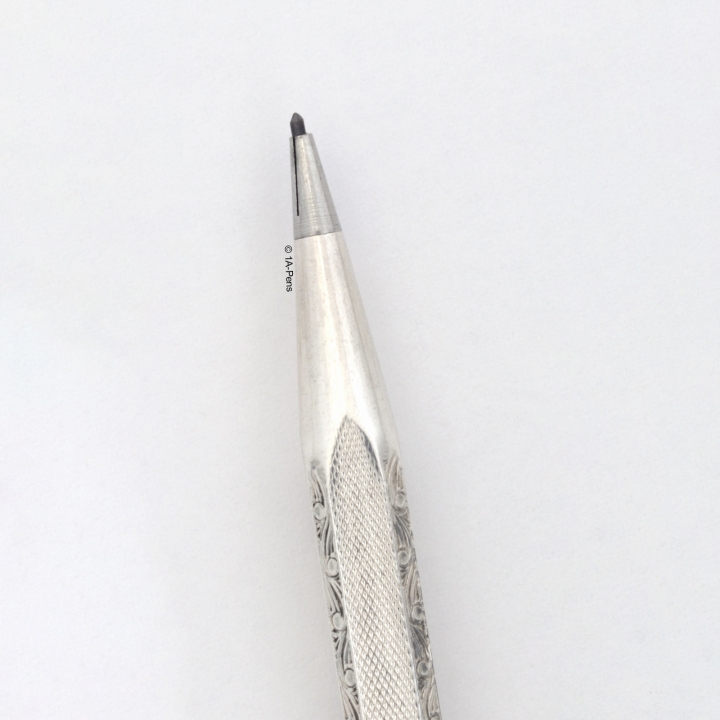 Art Deco Drehbleistift 925 Sterlingsilber Deutsch 1.18 mm Mine vierseitige Form