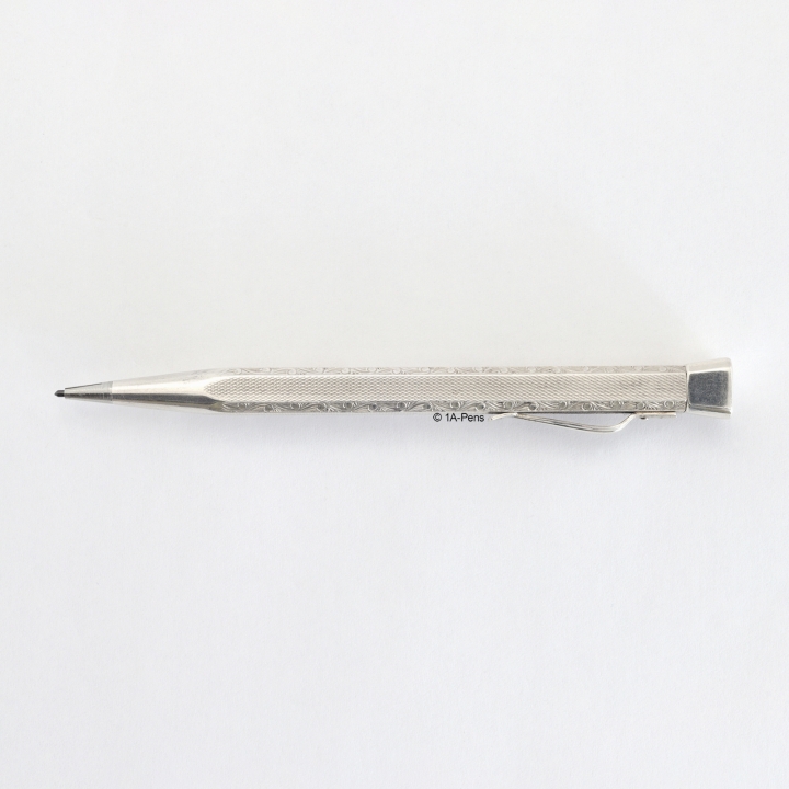 Art Deco Drehbleistift 925 Sterlingsilber Deutsch 1.18 mm Mine vierseitige Form